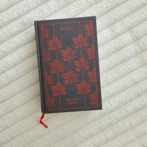 Jane Eyre Hardcover Book with Red Floral Design